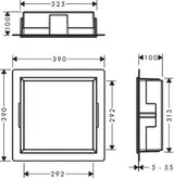 HANSGROHE HG XtraStoris Original Wandnische mit integrier.Rah.300 x 300 x 100 mm MW   – 56061700