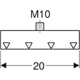 GEBERIT GE Pluvia Verbindungselement M10x20mm Tragschiene, Stahl, verzinkt   – 362.864.26.1