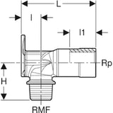 GEBERIT GE Mepla Anschlusswinkel AG MF 90 Gr. RMF1/2 x Rp1/2   – 602.285.00.1