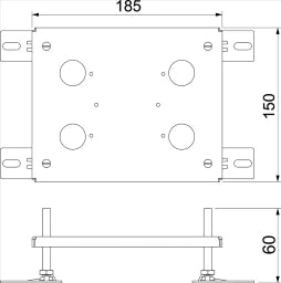 OBO Höhenerweiterung für UDHOME2 Stahl  – 7368418