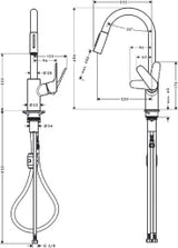 HANSGROHE HG Focus Spültischmischer mit Ausziehbrause, chrom   – 31815000