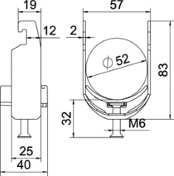 OBO Bügelschelle 2056 46-52mm Stahl tauchfeu erverzinkt  – 1186749