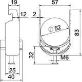 OBO Bügelschelle 2056 46-52mm Stahl tauchfeu erverzinkt  – 1186749
