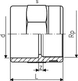 FISCHER GEORG GF Übergangsmuffe PVC-U d 32x1" IG   – 721910208