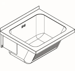 KWC AUSTRIA KWC Sirius Waschtrog Lavinox Jun Junior 470X430 Überlaufventil 6/4"  – 2000057085
