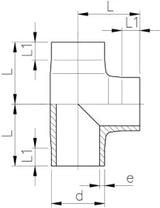 FISCHER GEORG GF T-Stück 90° egal PE100 d 63 SDR11   – 753208611