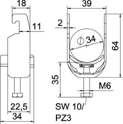 OBO Bügelschelle 2056 28-34mm Stahl tauchfeu erverzinkt  – 1186729
