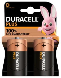 DURACELL Plus100 Power Alkaline Batterie D 1.5V MN1300, LR20, 2er Blister   – 5002487