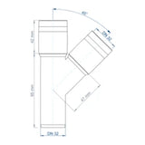 POLOPLAST PO Abzweig POLO-KAL XS DN 32/32/45Grad  – 102200