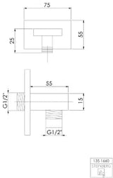 STEINBERG Steinberg Brauseanschlussbogen 1/2" chrom  – 135 1660