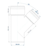 POLOPLAST PO Abzweig POLO-KAL XS DN 90/75/45Grad  – 102834