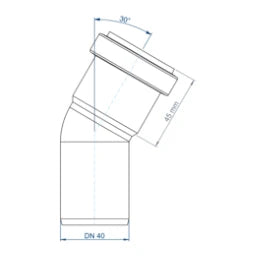 POLOPLAST PO Bogen POLO-KAL NG DN 40/30Grad   – 02111