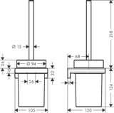 HANSGROHE HG AddStoris WC Bürstenhalter Wandversion chrom  – 41752000