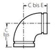 VICTAULIC Victaulic Edelstahlbogen m.Nut 90 Grad Mod.410 SS316 60.3mm  – F04100020ZZX160