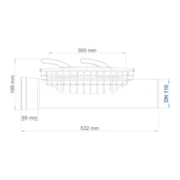 POLOPLAST PO Reinigungsrohr POLO-EHP Control DN 110, blau   – 01900