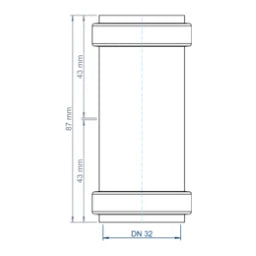 POLOPLAST PO Doppelmuffe POLO-KAL NG DN 32   – 02300