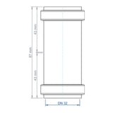 POLOPLAST PO Doppelmuffe POLO-KAL NG DN 32   – 02300