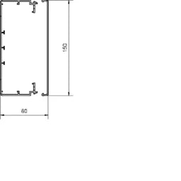 HAGER LF-Kanal aus PVC LF 60x150mm vweiß  – LF6015009016