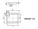 KALDEWEI Kaldewei Sanidusch Brausetasse weiß 70x90x14  – 447900010001