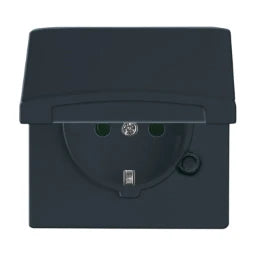 BUSCH-JAEGER Steckdose mit Klappdeckel Allwetter IP44 anthrazit   – 2CKA002064A0290