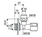 SCHELL SCHELL 1/2" Eckventil ohne Rosette  – 04 912 06 99
