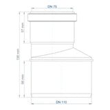 POLOPLAST PO Übergangsrohr POLO-KAL NG DN 110/75   – 02285