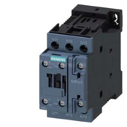 SIEMENS Schütz, AC-3e, 32 A/15 kW/400V, 3-polig, DC 24V, 1S+1Ö, Schraubanschluss  – 3RT20271BB40