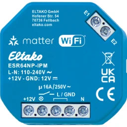 ELTAKO Stromstoß-Schaltrelais mit IP, Matter üb er Wi-Fi, optional EnOcean, 1 Schließer  – 30064015