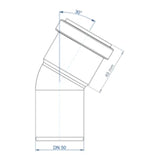 POLOPLAST PO Bogen POLO-KAL NG DN 50/30Grad   – 02121
