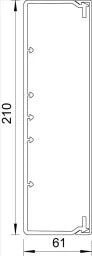 OBO Wand- und Deckenkanal mit Bodenlochung 6 0x210x2000 Polyvinylchlorid reinweiß RAL  – 6191266