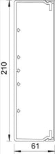 OBO Wand- und Deckenkanal mit Bodenlochung 6 0x210x2000 Polyvinylchlorid reinweiß RAL  – 6191266