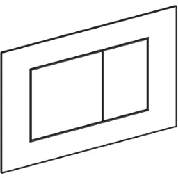 GEBERIT GE Betaetigungsplatte Sigma40, 2-Menge square, Glas weiss  – 115.629.SI.1