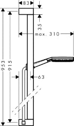 HANSGROHE HG Brauseset Raindance Alive Select S 125 3jet EcoSmart Unica 900mm BBR  – 24601140