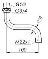 SCHMIEDL GS S-Auslauf 13mm mit Perla Düse   – GS0013-120P