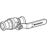 GEBERIT GE Mapress Aufputz-Kugelhahn mit Hebel d42mm aus Messing, NPW  – 94927