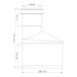 POLOPLAST PO Übergangsrohr POLO-KAL NG DN 110/50   – 02284