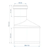 POLOPLAST PO Übergangsrohr POLO-KAL NG DN 110/50   – 02284