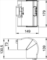 OBO Außeneck variabel 70x170mm Polycarbonat/ Acrylnitril-Butadien-Styrol reinweiß RAL  – 6274610