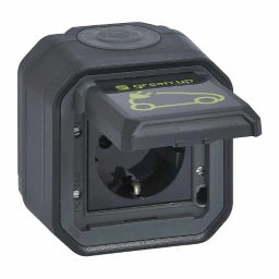 LEGRAND FR AP Green'Up Schutzkontakt-Steckdose S L,EB,IP44,IK08, Anthrazit  – 069708L