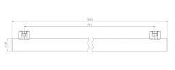 RADIUM LED Linienlampe opal 230V S14s dimmbar 2-sockelig 1000mm 840lm  – 44014966