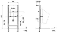 LAUFEN Laufen LIS INEOLINK Ins.Sys. 94010.2 Gr. f. Unrinal m.integr.Steuer. 1120x135x500  – H9401020000001