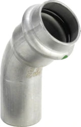 VIEGA Viega Bogen 45 Grad mit SC Sanpress Inox 2326.1 in 54mm Edelstahl   – 435 448