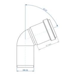 POLOPLAST PO Bogen POLO-KAL NG DN 32/67Grad   – 02103