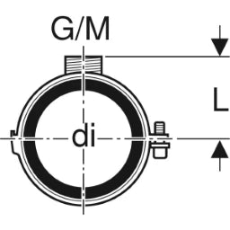 GEBERIT GE Silent-db20 Rohrschelle mit Daemmeinlage d75mm   – 307.812.26.1