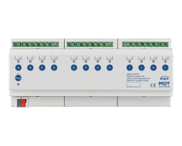 MDT Schaltaktor 12-fach, 12TE, REG, 16 A, 23 0 V AC, C-Last mit Strommessung, 140 µF  – AMS-1216.03