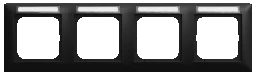 BUSCH-JAEGER Abdeckrahmen 4-fach mit Sichtfenster waa gerecht Busch-balance® SI  – 2CKA001754A4950