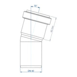 POLOPLAST PO Bogen POLO-KAL NG DN 40/15Grad   – 02110