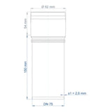 POLOPLAST PO Steckmuffenrohr POLO-KAL XS DN 75/150  – 102030