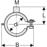 GEBERIT GE Silent-PP Rohrschelle gedaemmt d75mm, M8/10   – 390.399.26.1