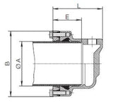 HAWLE System2000-Endkappe Fig.8075 PN10/16 DN  80 f.PE/PVC AD 90 mm m.Anschl.1"   – 5007962